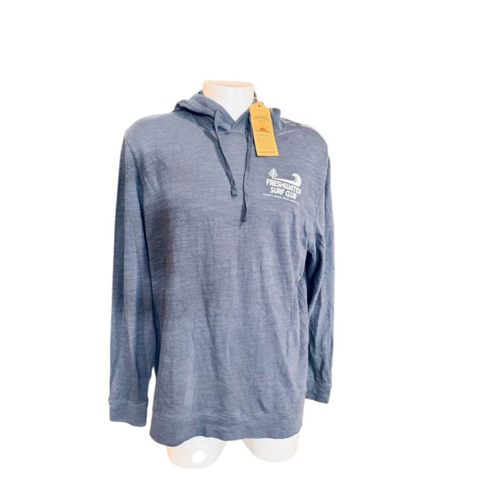 Men's Faherty Blue Freshwater Surf Club Hoodie L xxl k1